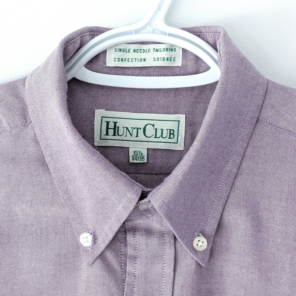 Hunt Club Men’s Light Lavender Button-Down Shirt - Picture 3 of 7
